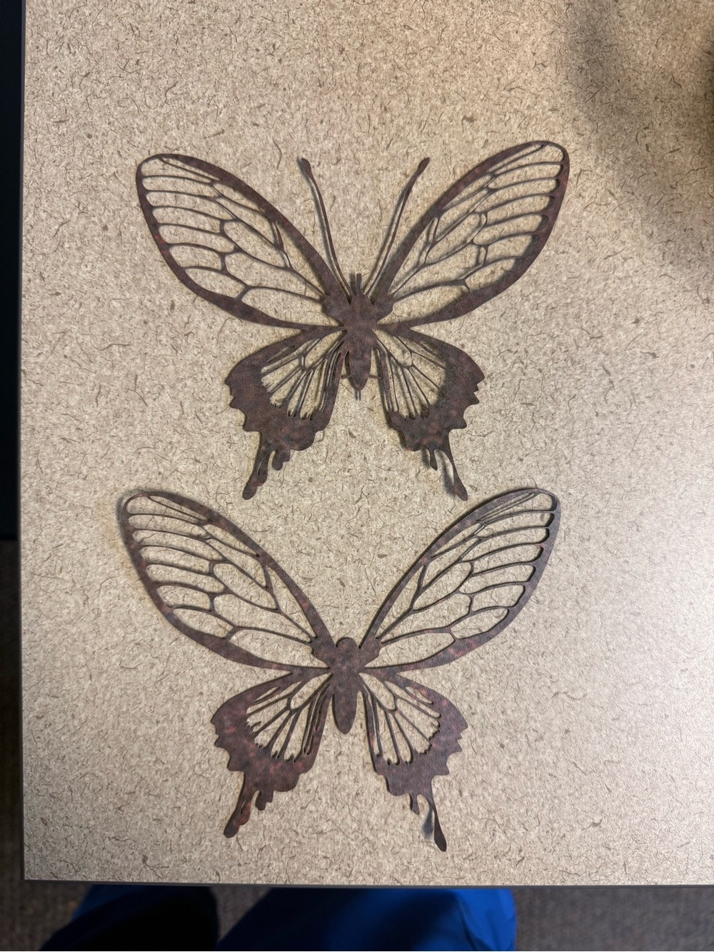 Rust Brown Butterfly Wall Art Pair - Unbranded Decorative Decals